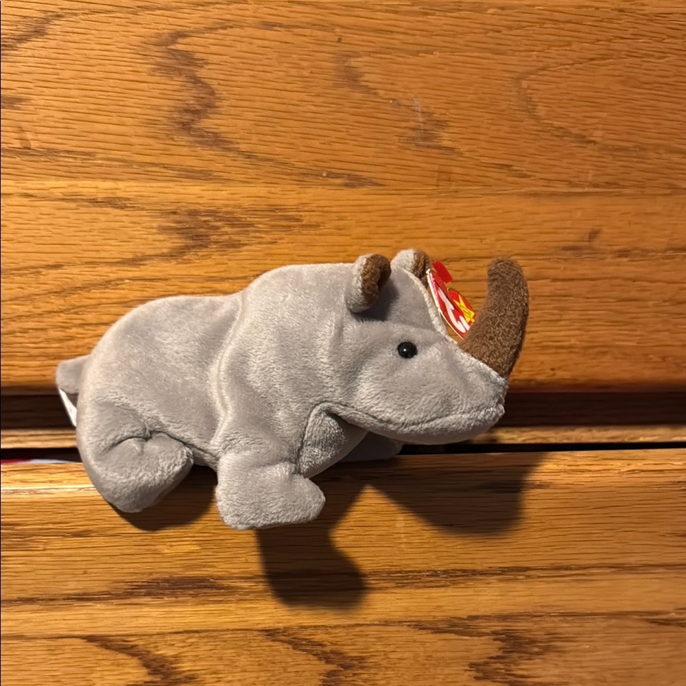Ty Gray Rhino Plush Toy